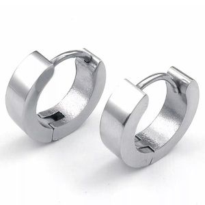 Stainless Steel Huggie Earrings